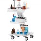VEVOR Lab Trolley, 3-Layer Rolling Lab Cart, Metal Mobile Trolley with Swivel Wheels, Tray Rolling Cart Clinic Cart 100 kg Weight, for Lab, Clinic, Beauty and Salon