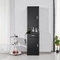 Ντουλάπα αποθήκευσης VEVOR Salon, Barber Salon Station for Hair Stylist, Hair Stylist Station Set, με 3 θήκες για πιστολάκι μαλλιών, ντουλάπια και ένα συρτάρι, μαύρο