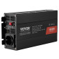 VEVOR Pure Sine Wave Inverter, 1000 Watt, DC 12V σε AC 230V Μετατροπέας ισχύος με 2 πρίζες AC 2 θύρες USB 1 θύρα Type-C, Τηλεχειριστήριο για μικρές οικιακές συσκευές όπως φορητός υπολογιστής Smartphone, Πιστοποίηση CE FCC