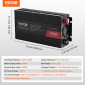 VEVOR Pure Sine Wave Inverter, 1000 Watt, DC 12V σε AC 230V Μετατροπέας ισχύος με 2 πρίζες AC 2 θύρες USB 1 θύρα Type-C, Τηλεχειριστήριο για μικρές οικιακές συσκευές όπως φορητός υπολογιστής Smartphone, Πιστοποίηση CE FCC