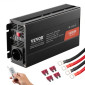 VEVOR Pure Sine Wave Inverter, 1000 Watt, DC 12V σε AC 230V Μετατροπέας ισχύος με 2 πρίζες AC 2 θύρες USB 1 θύρα Type-C, Τηλεχειριστήριο για μικρές οικιακές συσκευές όπως φορητός υπολογιστής Smartphone, Πιστοποίηση CE FCC
