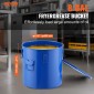 Κάδος λαδιού φριτέζας VEVOR, 8 Gal Oil Disposal Caddy Carbon Steel Κάδος λαδιού φριτέζας με επίστρωση από σκουριά, Δοχείο μεταφοράς λαδιού με καπάκι, κλιπ κλειδώματος, σακούλα φίλτρου για φιλτράρισμα ζεστού μαγειρικού λαδιού, μπλε