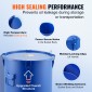 Κάδος λαδιού φριτέζας VEVOR, 8 Gal Oil Disposal Caddy Carbon Steel Κάδος λαδιού φριτέζας με επίστρωση από σκουριά, Δοχείο μεταφοράς λαδιού με καπάκι, κλιπ κλειδώματος, σακούλα φίλτρου για φιλτράρισμα ζεστού μαγειρικού λαδιού, μπλε