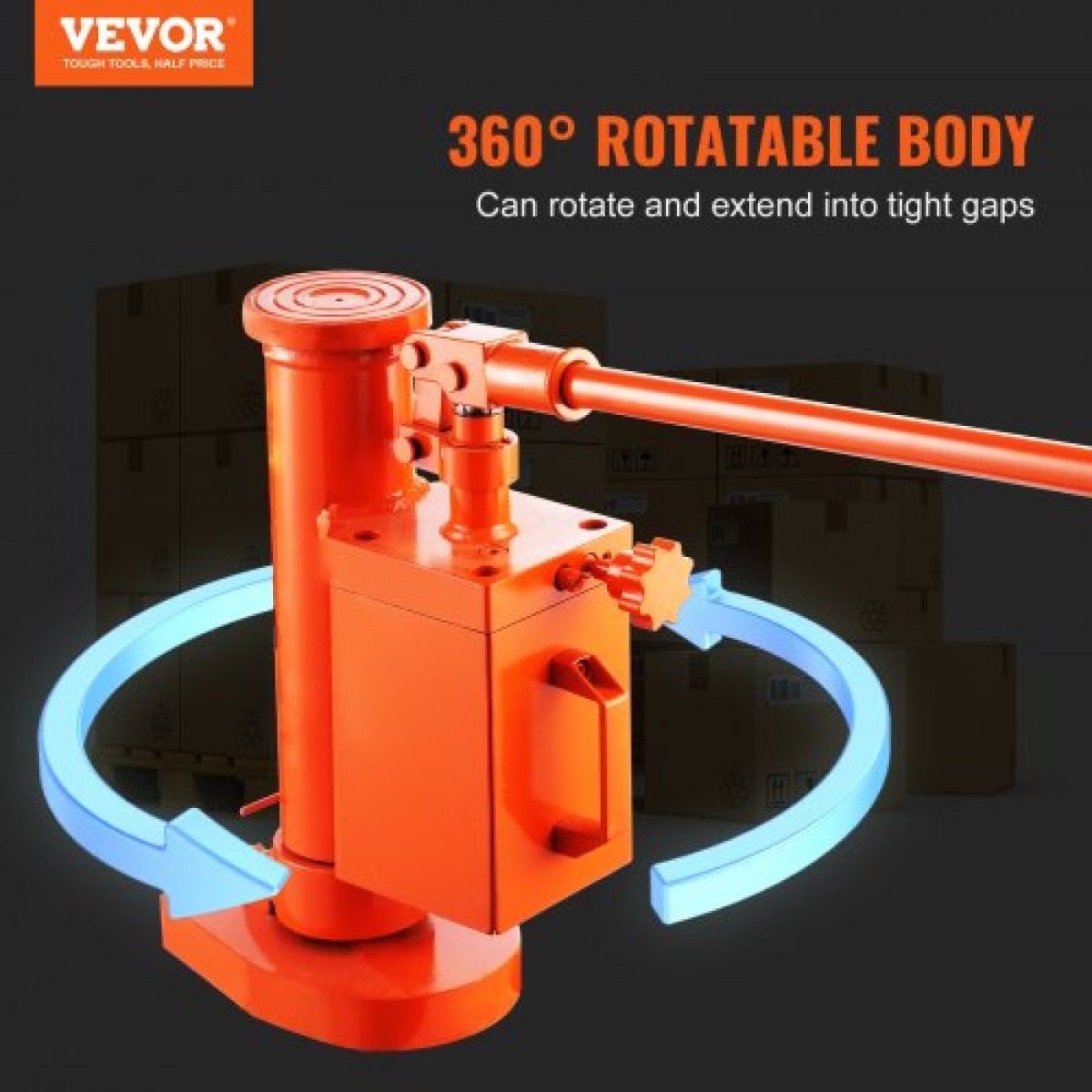 VEVOR Hydraulic Toe Jack, 5 Ton On Toe Jack Lift, 10 Ton On Top Lift Capacity Machine Jack, 1,0-9,1 in Toe Height, 14,6-22,4 in Toe Height, 360° Περιστρεφόμενο γρύλο με νύχια για μηχανήματα, βιομηχανία