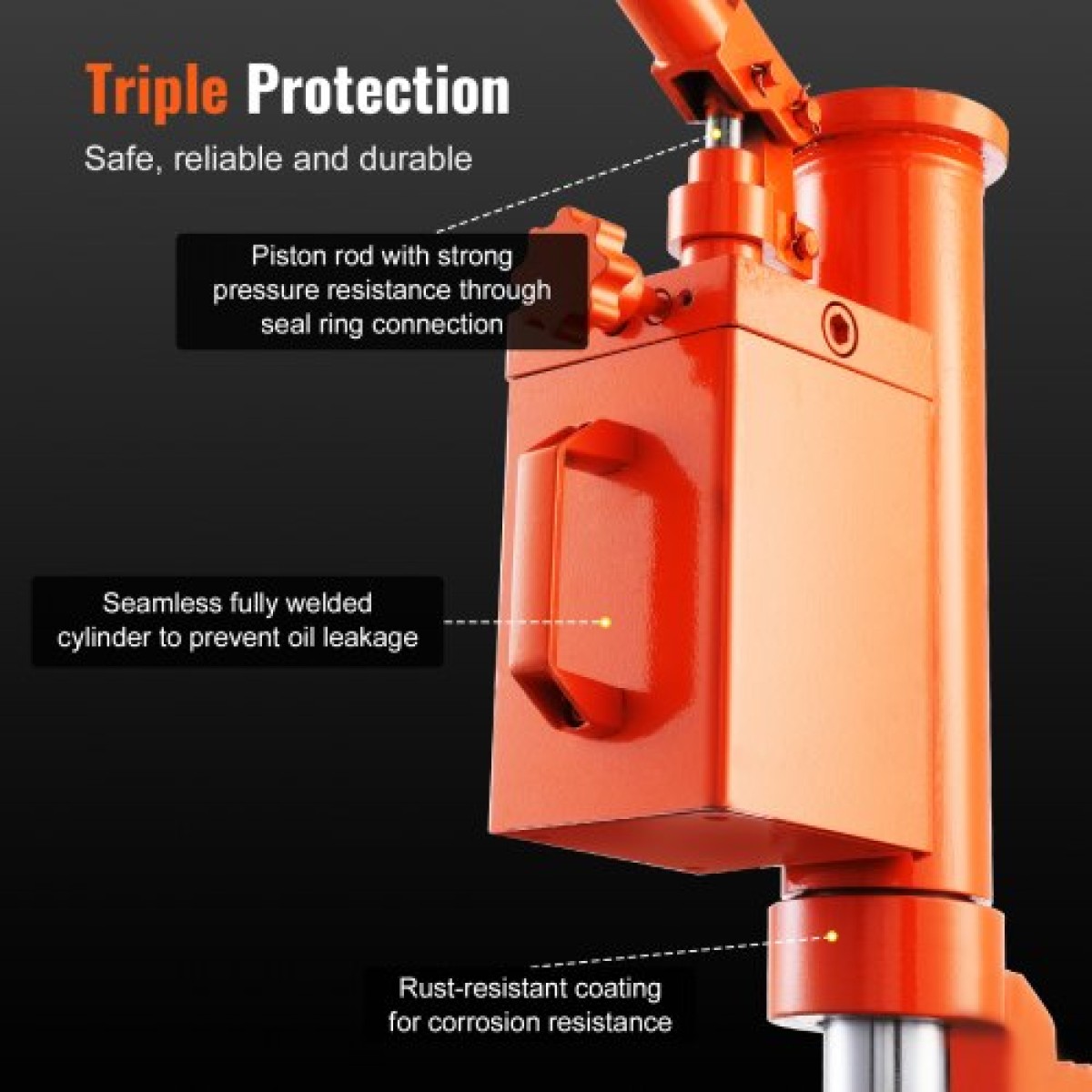 VEVOR Hydraulic Toe Jack, 5 Ton On Toe Jack Lift, 10 Ton On Top Lift Capacity Machine Jack, 1,0-9,1 in Toe Height, 14,6-22,4 in Toe Height, 360° Περιστρεφόμενο γρύλο με νύχια για μηχανήματα, βιομηχανία