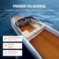 VEVOR Boat Flooring, EVA Foam Boat Decking 240 x 89,9 cm, Αντιολισθητικό αυτοκόλλητο δάπεδο, 2,2 m² Ναυτικό χαλί για σκάφη, γιοτ, Pontoon, δάπεδο καγιάκ