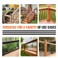 Μεταλλικά κάγκελα VEVOR Staircase, 44'' x 0,5'' τετράγωνα διακοσμητικά κάγκελα από κράμα αλουμινίου, 31 πακέτο κιγκλίδωμα καταστρώματος με βίδες, κλασικό κοίλο ίσιο κιγκλίδωμα κατάστρωμα με σατέν μαύρη επίστρωση