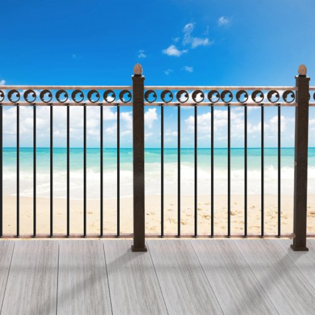 Μεταλλικά κάγκελα VEVOR Staircase, 44'' x 0,5'' τετράγωνα διακοσμητικά κάγκελα από κράμα αλουμινίου, 31 πακέτο κιγκλίδωμα καταστρώματος με βίδες, κλασικό κοίλο ίσιο κιγκλίδωμα κατάστρωμα με σατέν μαύρη επίστρωση