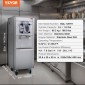Εμπορική παγωτομηχανή VEVOR, απόδοση 18 L/H, 1600W Παγωτομηχανή σκληρού σερβιρίσματος μονής γεύσης με ρόδες, κύλινδρος από ανοξείδωτο ατσάλι 6 λίτρων, προψύξη αυτόματης καθαριότητας πάνελ LED, για σνακ μπαρ εστιατορίων