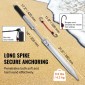 Στύλος άγκυρας βάρκας VEVOR Sand Spike, 36" γαλβανισμένος ανθρακούχο χάλυβας άγκυρας άγκυρας ακτής, αυτοσφυρηλάτηση άγκυρα παραλίας για καγιάκ Jetski Pontoon Small Boat, με τσάντα αποθήκευσης Oxford και κορδόνι bungee