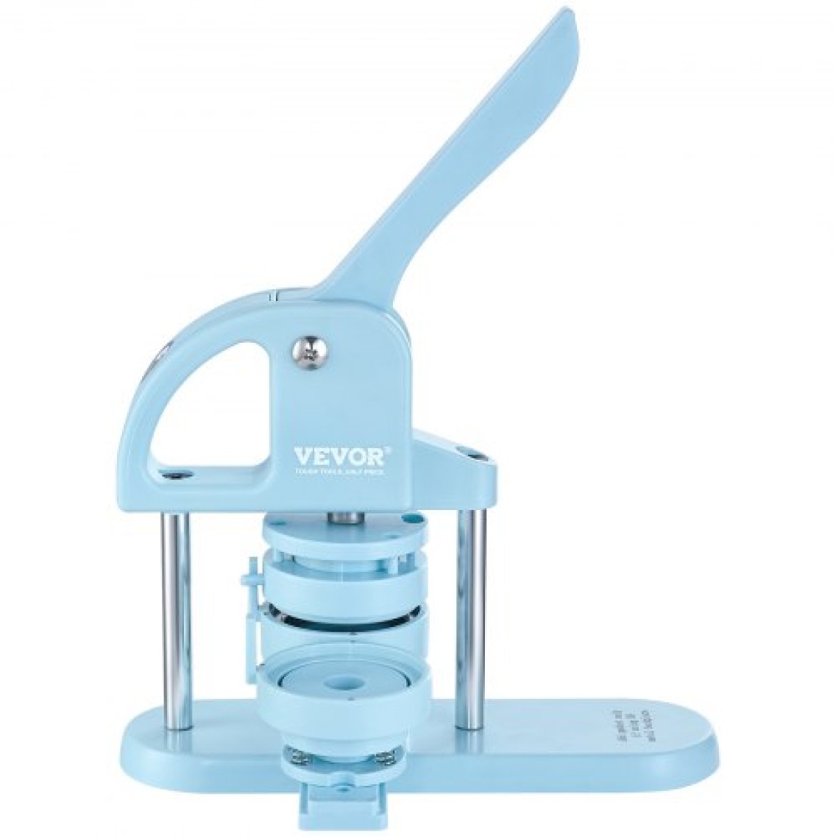 VEVOR Button Maker, 1/1,25/2,28 inch (25/32/58mm) 3-IN-1 Pin Maker, 300pcs Button Parts, Button Maker Machine with Panda Magic Book, Ergonomic Arc Handle Punch Press Kit, For Children DIY Gifts, Blue