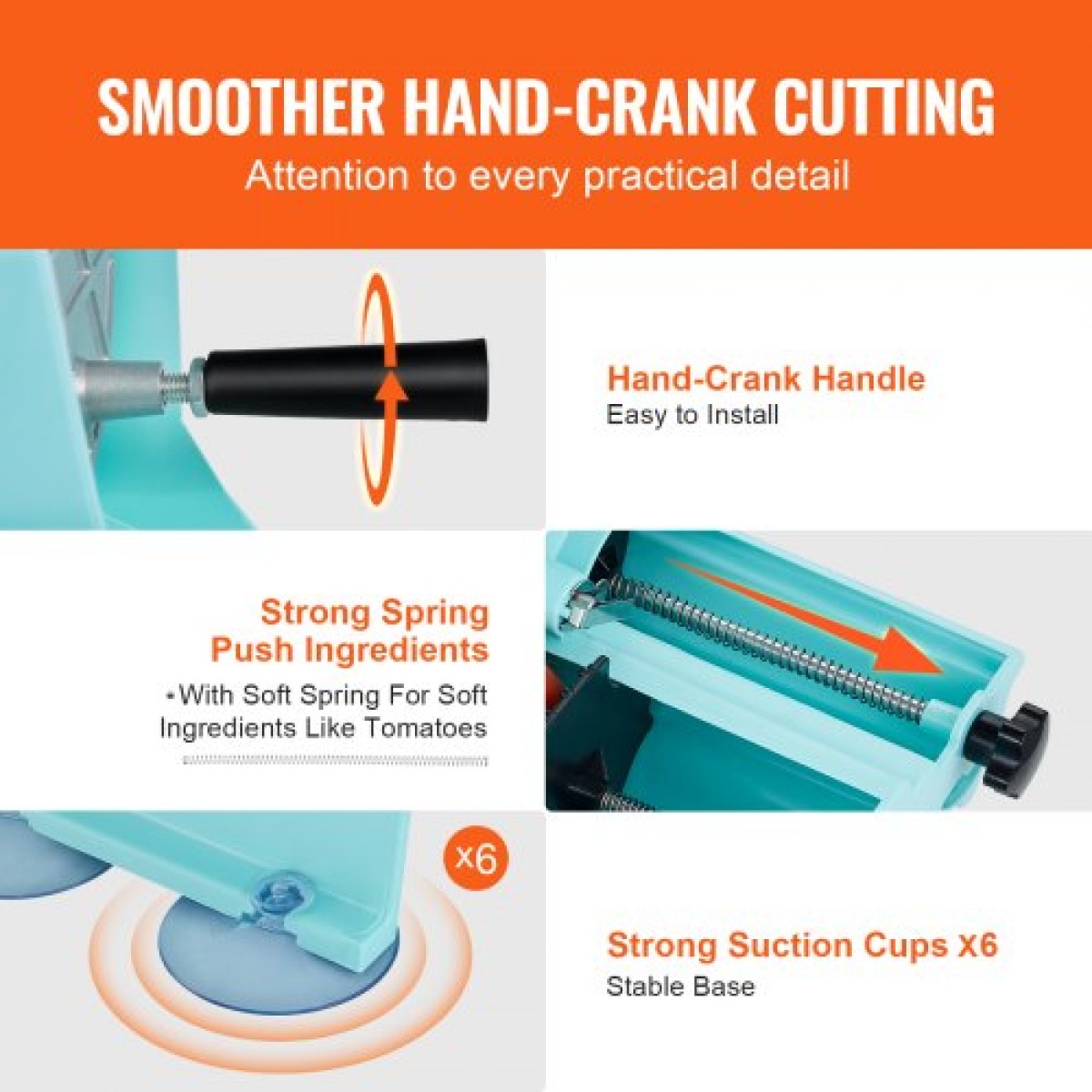 VEVOR Manual Vegetable Fruit Slicer, 0-0,5"/0-12mm Thickness Adjustable Commercial Slicer Machine, Διπλές Θύρες Τροφοδοσίας, Μηχανή Κόφτη Τροφίμων Λεπίδων από ανοξείδωτο χάλυβα για αγγούρι, λεμόνι, ντομάτα