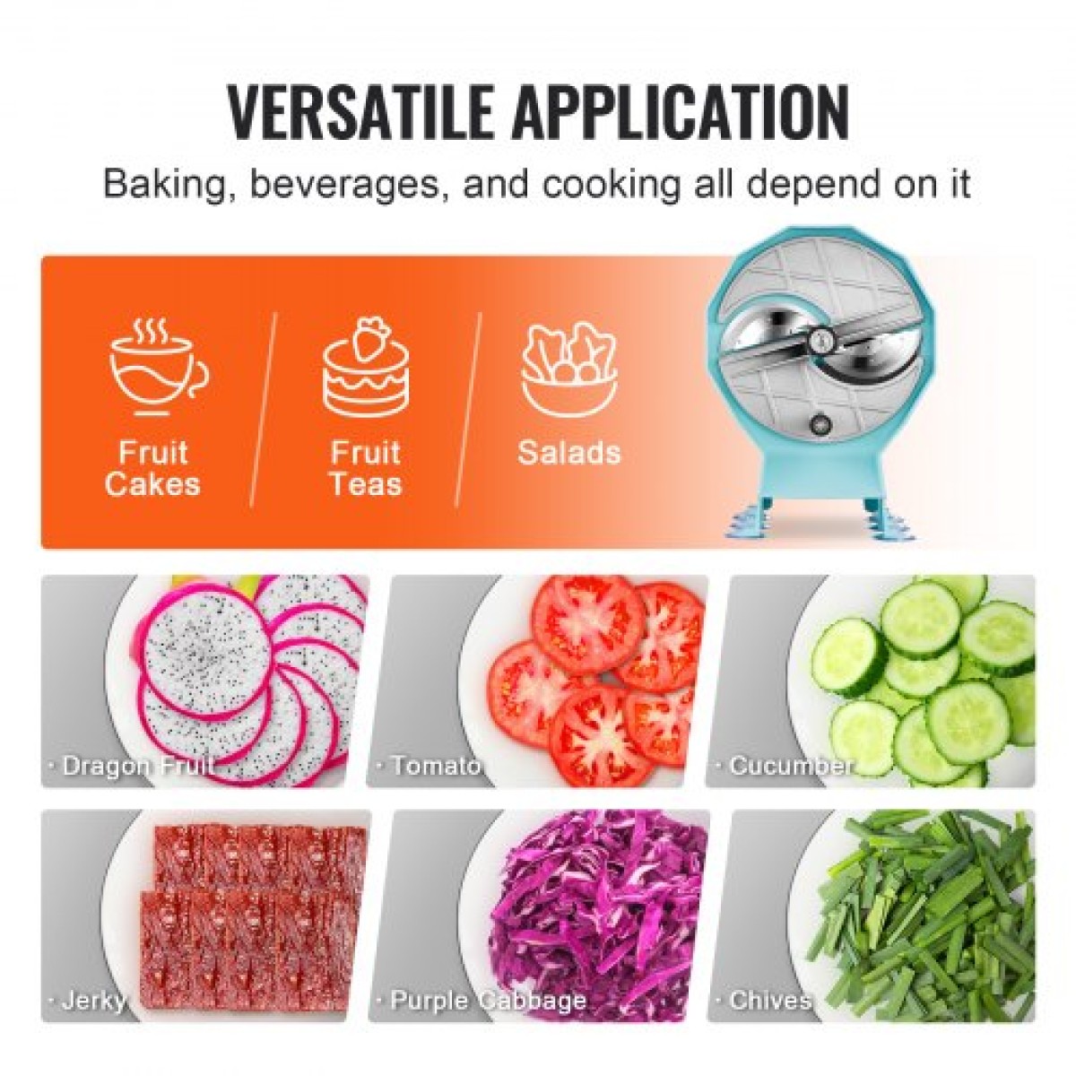 VEVOR Manual Vegetable Fruit Slicer, 0-0,5"/0-12mm Thickness Adjustable Commercial Slicer Machine, Διπλές Θύρες Τροφοδοσίας, Μηχανή Κόφτη Τροφίμων Λεπίδων από ανοξείδωτο χάλυβα για αγγούρι, λεμόνι, ντομάτα