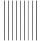 Μεταλλικά κάγκελα VEVOR Staircase, 44'' x 0,5'' τετράγωνα διακοσμητικά κάγκελα από κράμα αλουμινίου, κάγκελο 11 συσκευασιών με βίδες, κλασικό κοίλο ίσιο κιγκλίδωμα κατάστρωμα με σατέν μαύρη επίστρωση