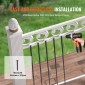 Μεταλλικά κάγκελα VEVOR Staircase, 44'' x 0,5'' τετράγωνα διακοσμητικά κάγκελα από κράμα αλουμινίου, κάγκελο 11 συσκευασιών με βίδες, κλασικό κοίλο ίσιο κιγκλίδωμα κατάστρωμα με σατέν μαύρη επίστρωση