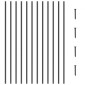 Μεταλλικά κάγκελα VEVOR Staircase, 44'' x 0,5'' τετράγωνα διακοσμητικά κάγκελα από κράμα αλουμινίου, κάγκελο 11 συσκευασιών με βίδες, κλασικό κοίλο ίσιο κιγκλίδωμα κατάστρωμα με σατέν μαύρη επίστρωση