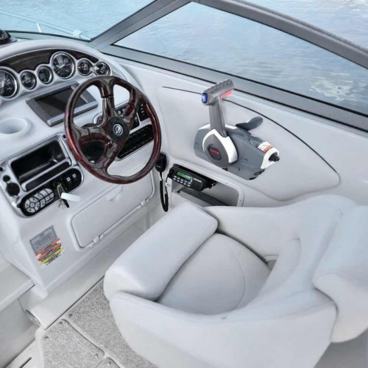 VEVOR Boat Throttle Control, 5006180 Side-Mounted Outboard Remote Control Box for Evinrude Johnson, Marine Throttle Control Box with Power Trim Switch and Lanyard