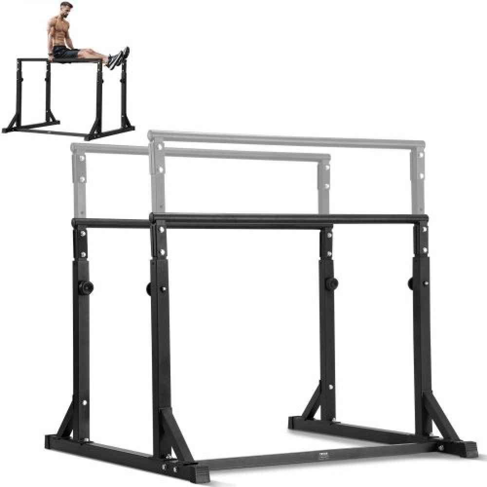 VEVOR Dip Bar, χωρητικότητας 363 kg, Σταθμός βαρέως τύπου Dip Stand με ρυθμιζόμενο ύψος, Fitness Workout Dip Bar Station Stabilizer Parallette Push Up Stand, Παράλληλες ράβδοι για προπόνηση δύναμης στο σπίτι Γυμναστήριο