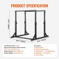 VEVOR Dip Bar, χωρητικότητας 363 kg, Σταθμός βαρέως τύπου Dip Stand με ρυθμιζόμενο ύψος, Fitness Workout Dip Bar Station Stabilizer Parallette Push Up Stand, Παράλληλες ράβδοι για προπόνηση δύναμης στο σπίτι Γυμναστήριο
