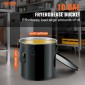Κάδος γράσου φριτέζας VEVOR, 10 Gal Oil Disposal Caddy Κάδος λαδιού φριτέζας από ανοξείδωτο ατσάλι Αντισκωριακή επίστρωση, Δοχείο μεταφοράς λαδιού με καπάκι, κλιπ κλειδώματος, σακούλα φίλτρου για φιλτράρισμα ζεστού μαγειρικού λαδιού, μαύρο