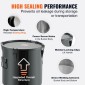 Κάδος γράσου φριτέζας VEVOR, 10 Gal Oil Disposal Caddy Κάδος λαδιού φριτέζας από ανοξείδωτο ατσάλι Αντισκωριακή επίστρωση, Δοχείο μεταφοράς λαδιού με καπάκι, κλιπ κλειδώματος, σακούλα φίλτρου για φιλτράρισμα ζεστού μαγειρικού λαδιού, μαύρο