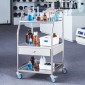 Καρότσι σερβιρίσματος VEVOR Lab, Τροχαίο καρότσι από ανοξείδωτο ατσάλι, ιατρικό καρότσι με συρτάρι, οδοντιατρικό καρότσι με ρόδες που κλειδώνουν, για εργαστήριο, νοσοκομειακή, οδοντιατρική χρήση