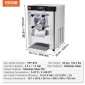 Εμπορική παγωτομηχανή VEVOR, απόδοση 12 L/H, Παγωτομηχανή σκληρού πάγκου 1295 W Single Flavor, κύλινδρος από ανοξείδωτο ατσάλι 4,5 λίτρων, προψύξη αυτόματου καθαρισμού πάνελ LED, για σνακ μπαρ εστιατορίων