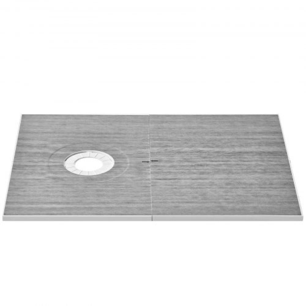 Κιτ ντουζιέρας VEVOR, Κιτ ντους 1524x965mm με αποστράγγιση 160mm, Ελαφρύ κιτ εγκατάστασης ντους EPS με 2 αδιάβροχα πανιά, μπαστούνια ντους Slope Sticks Κατάλληλα για μπάνιο