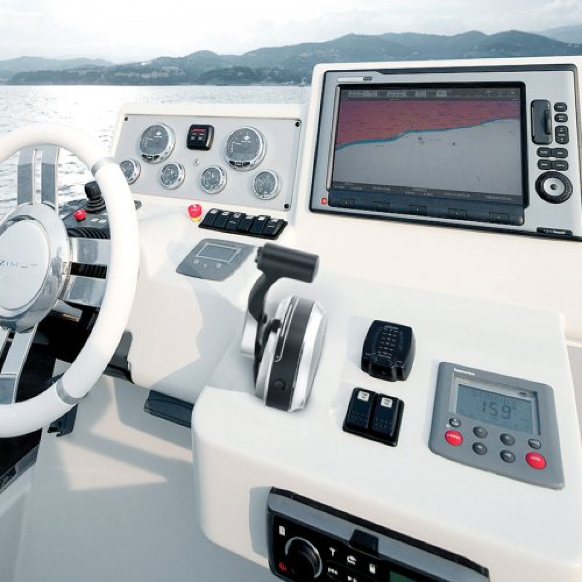VEVOR Boat Throttle Control, 8M0059686 Εξωλέμβιο τηλεχειριστήριο επάνω τοποθετημένο για Mercury PT 2-stroke, Marine Throttle Control κιβώτιο με διακόπτη Power Trim