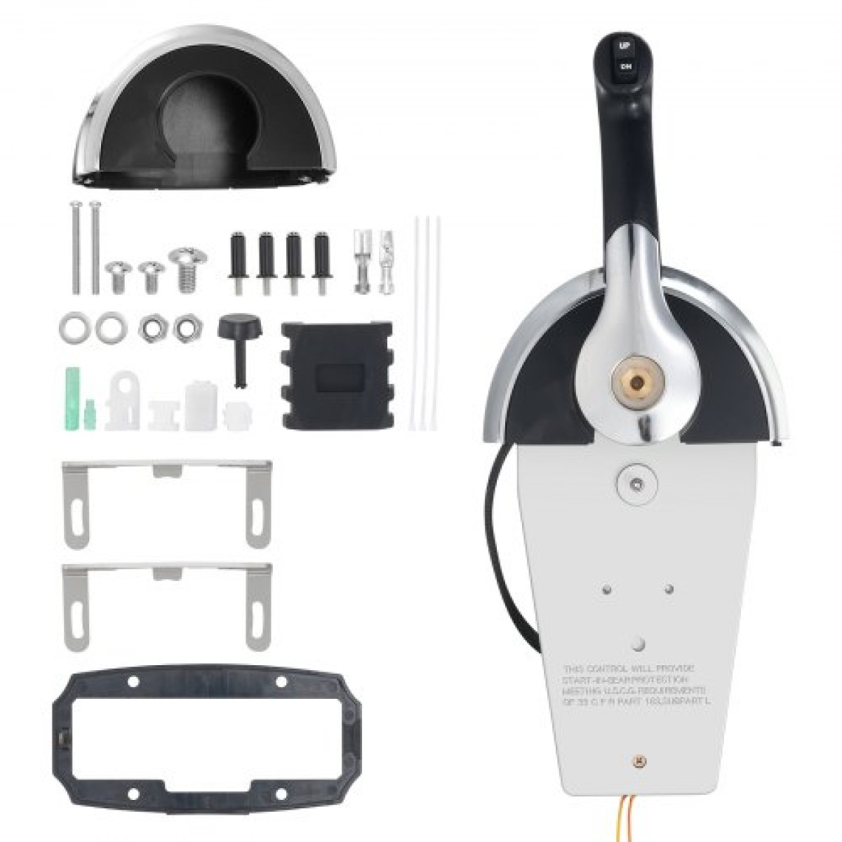 VEVOR Boat Throttle Control, 8M0059686 Εξωλέμβιο τηλεχειριστήριο επάνω τοποθετημένο για Mercury PT 2-stroke, Marine Throttle Control κιβώτιο με διακόπτη Power Trim