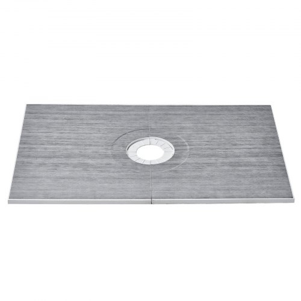 Κιτ ντουζιέρας VEVOR, 1524x965mm Κιτ ντουζιέρας με κεντρική αποχέτευση 160mm, Ελαφρύ κιτ εγκατάστασης ντους EPS με 2 αδιάβροχα πανιά, μπαστούνια ντουζιέρας με κλίση για μπάνιο