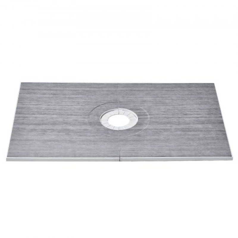 Κιτ ντουζιέρας VEVOR, 1524x965mm Κιτ ντουζιέρας με κεντρική αποχέτευση 160mm, Ελαφρύ κιτ εγκατάστασης ντους EPS με 2 αδιάβροχα πανιά, μπαστούνια ντουζιέρας με κλίση για μπάνιο
