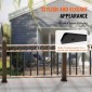 Μεταλλικά κάγκελα VEVOR Staircase, 38'' x 1'' Επίπεδοι διακοσμητικοί άξονες από κράμα αλουμινίου, 72 Pack κιγκλίδωμα καταστρώματος με βίδες, κλασικό κιγκλίδωμα κοίλου καταστρώματος σατέν με μαύρη επίστρωση για βεράντα