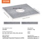 Κιτ ντουζιέρας VEVOR, Κιτ ντους 914x914mm με κεντρική αποχέτευση 160mm, Ελαφρύ κιτ εγκατάστασης ντους EPS με 2 αδιάβροχα πανιά, μπαστούνια ντους Slope Sticks Κατάλληλα για μπάνιο