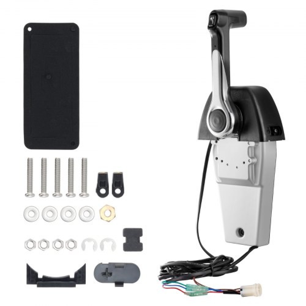 VEVOR Boat Throttle Control, 704-48205-P1 Top-Mounted Outboard Remote Control Box για Yamaha 4-stroke, θαλάσσιο κιβώτιο ελέγχου γκαζιού με διακόπτη Power Trim και πλεξούδα 4,6 ft με υποδοχή 5 ακίδων