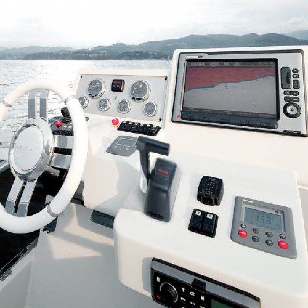 VEVOR Boat Throttle Control, 704-48205-P1 Top-Mounted Outboard Remote Control Box για Yamaha 4-stroke, θαλάσσιο κιβώτιο ελέγχου γκαζιού με διακόπτη Power Trim και πλεξούδα 4,6 ft με υποδοχή 5 ακίδων