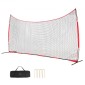 VEVOR Barricade Backstop Net, αθλητικό δίχτυ 20x10 ft με μπάλα, φορητός εξοπλισμός εξάσκησης με τσάντα μεταφοράς, οθόνη προστασίας για προπόνηση ποδοσφαίρου λακρός ποδοσφαίρου Baseball για χόκεϊ στο πίσω μέρος