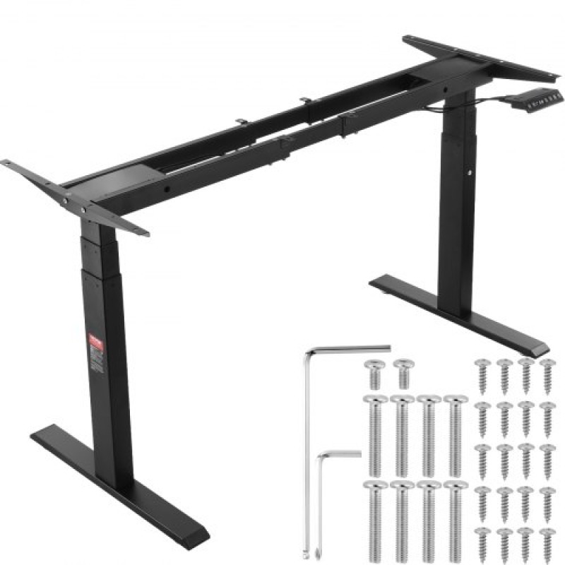 VEVOR Electric Standing Desk Frame Dual Motor Adjustable 26"-50.8" H Black