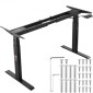 VEVOR Electric Standing Πλαίσιο Διπλού κινητήρα Ρυθμιζόμενο 65-129 cm Υ Μαύρο