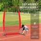 VEVOR I Screen Baseball για Batting Cage, 7x4 ft Baseball & Softball Screen Safety, Body Protector Φορητή οθόνη κτυπήματος με Carry Bag & Ground Stakes, Baseball Pitching Net for Pitchers Protection