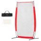 VEVOR I Screen Baseball για Batting Cage, 7x4 ft Baseball & Softball Screen Safety, Body Protector Φορητή οθόνη κτυπήματος με Carry Bag & Ground Stakes, Baseball Pitching Net for Pitchers Protection