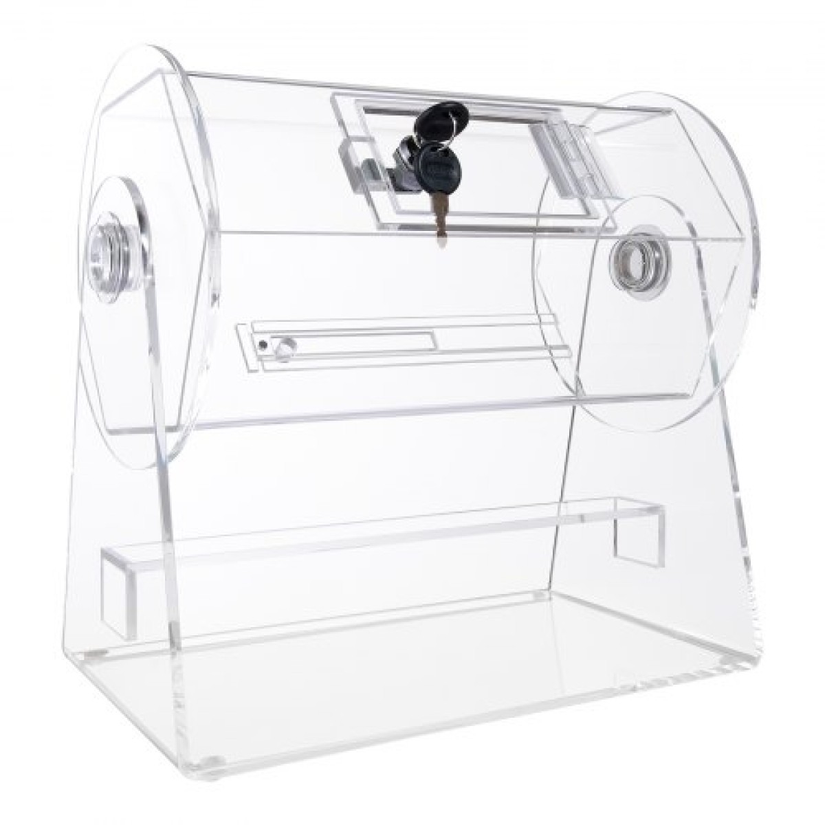 VEVOR Acrylic Raffle Drum, Χωράει 2500 εισιτήρια ή 100 μπάλες λοταρίας, επαγγελματικό κλωβό λοταρίας με 2 κλειδιά, διαφανές σχέδιο λοταρίας, κουτί λαχείων για παιχνίδια λοταρίας Bingo