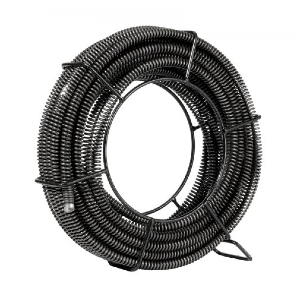 VEVOR Sectional Drain Cable Cleaning Cable 66FT/20,1 m x 5/8In/1,6 cm & 7 Cutters for 0,8"-3,9"/2-10 cm Pipes