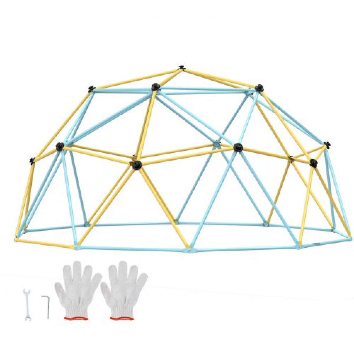 VEVOR Climbing Dome, 12FT Geometric Dome Climber Play Center για παιδιά 3 έως 10 ετών, Jungle Gym Supports 750LBS and Easy Assembly, with Climbing Grip, Outdoor Backyard Play Equipment for Children