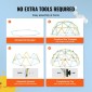 VEVOR Climbing Dome, 12FT Geometric Dome Climber Play Center για παιδιά 3 έως 10 ετών, Jungle Gym Supports 750LBS and Easy Assembly, with Climbing Grip, Outdoor Backyard Play Equipment for Children
