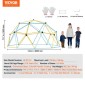 VEVOR Climbing Dome, 12FT Geometric Dome Climber Play Center για παιδιά 3 έως 10 ετών, Jungle Gym Supports 750LBS and Easy Assembly, with Climbing Grip, Outdoor Backyard Play Equipment for Children