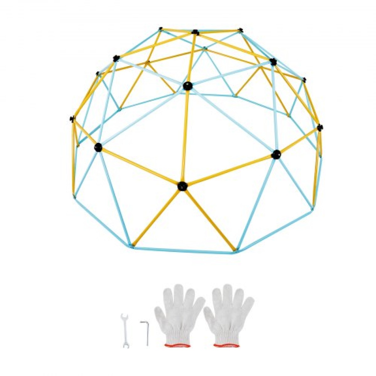 VEVOR Climbing Dome, 12FT Geometric Dome Climber Play Center για παιδιά 3 έως 10 ετών, Jungle Gym Supports 750LBS and Easy Assembly, with Climbing Grip, Outdoor Backyard Play Equipment for Children