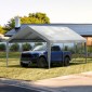 Ανταλλακτικό κάλυμμα κουβούκλιο VEVOR Carport 12 x 20 ποδιών, προστατευτικό κάλυμμα για σκηνές γκαράζ βαρέως τύπου αδιάβροχο & προστατευμένο από την υπεριώδη ακτινοβολία, Εύκολη εγκατάσταση με μπάντζες μπάλας, γκρι (Μόνο επάνω κάλυμμα, δεν περιλαμβάνε