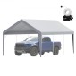 Ανταλλακτικό κάλυμμα κουβούκλιο VEVOR Carport 12 x 20 ποδιών, προστατευτικό κάλυμμα για σκηνές γκαράζ βαρέως τύπου αδιάβροχο & προστατευμένο από την υπεριώδη ακτινοβολία, Εύκολη εγκατάσταση με μπάντζες μπάλας, γκρι (Μόνο επάνω κάλυμμα, δεν περιλαμβάνε