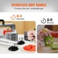 Εμπορικός κόφτης τομάτας VEVOR, 1/4"+3/8"+3/16" Κόφτης ντομάτας, Μηχάνημα κοπής ντομάτας βαρέως τύπου από ανοξείδωτο χάλυβα, χειροκίνητος κόφτης ντομάτας με αντιολισθητικά πόδια, κοπή ντομάτες, αγγούρια, μπανάνες